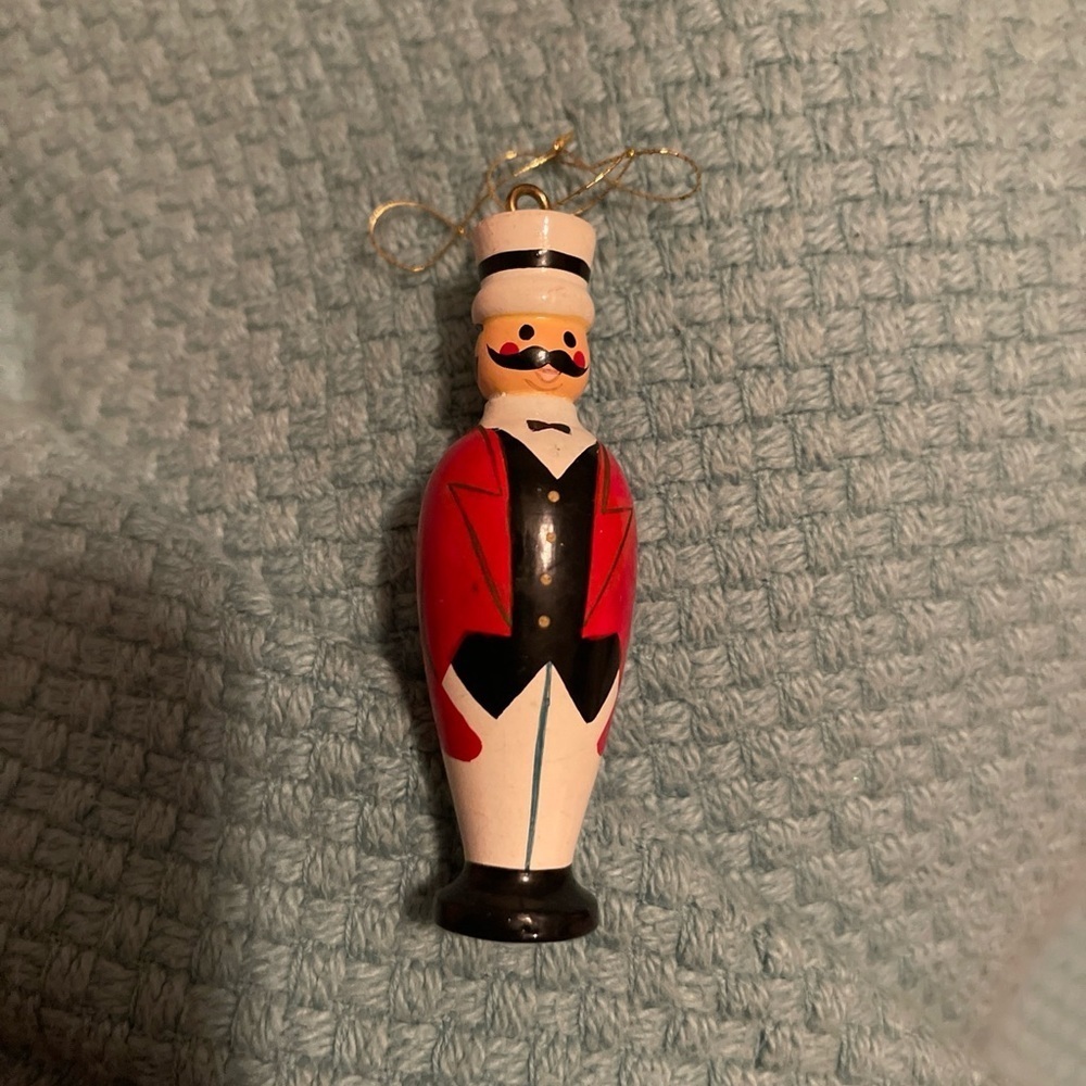 Avon Circus Red  Ringmaster Christmas Ornament.